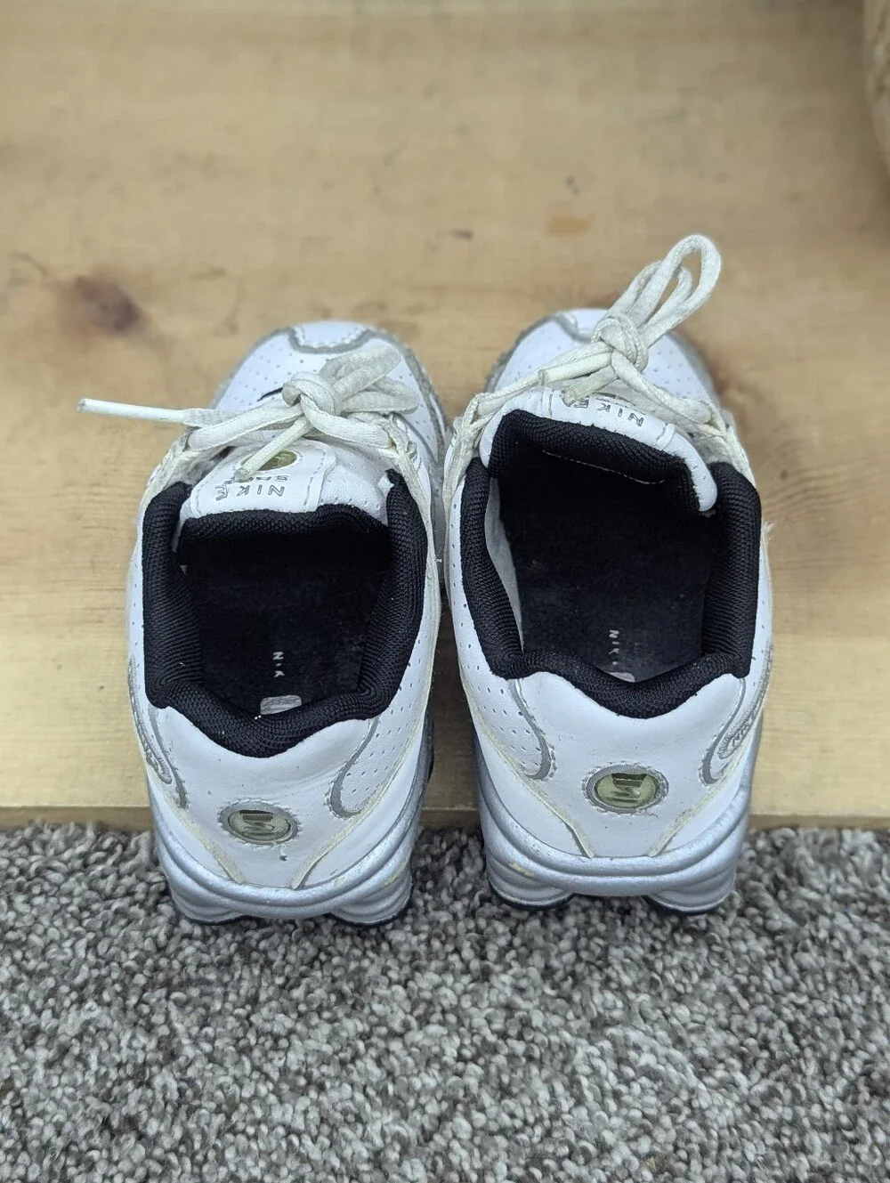 Nike Shox NZ Plus Lace-up Leather Baby Size 6C Casual Classic Walking Shoes